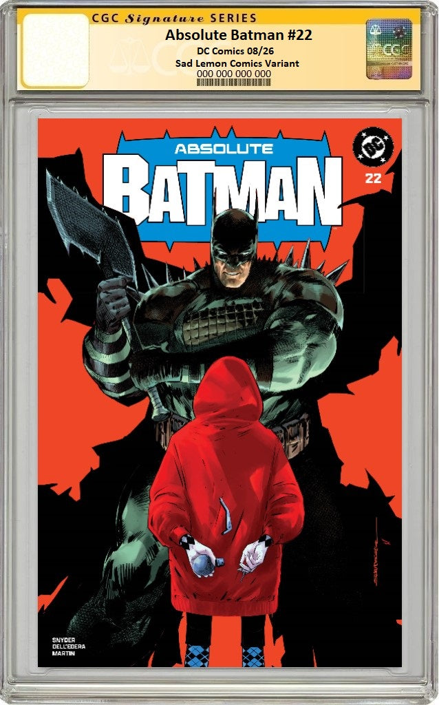 ABSOLUTE BATMAN #22 RAFA SANDOVAL TRADE DRESS VARIANT LIMITED TO 750 COPIES CGC SS PREORDER