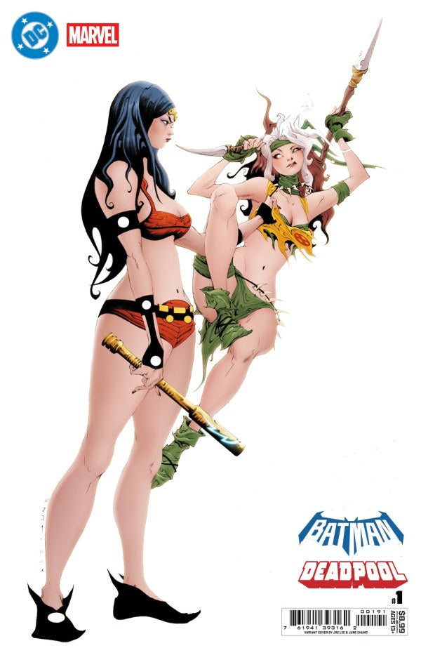 19/11/2025 DC MARVEL BATMAN DEADPOOL #1 CVR J JAE LEE BIG BARDA SAVAGE LAND ROGUE CARD STOCK VARIANT