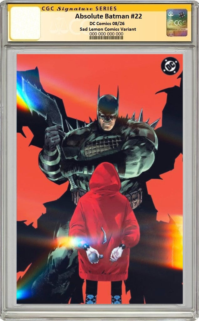 ABSOLUTE BATMAN #22 RAFA SANDOVAL VIRGIN FOIL VARIANT LIMITED TO 500 COPIES CGC SS PREORDER
