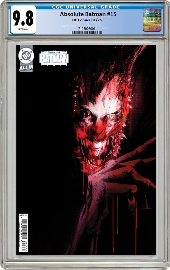 ABSOLUTE BATMAN #15 CVR B JOCK CARD STOCK VARIANT CGC 9.8 PREORDER