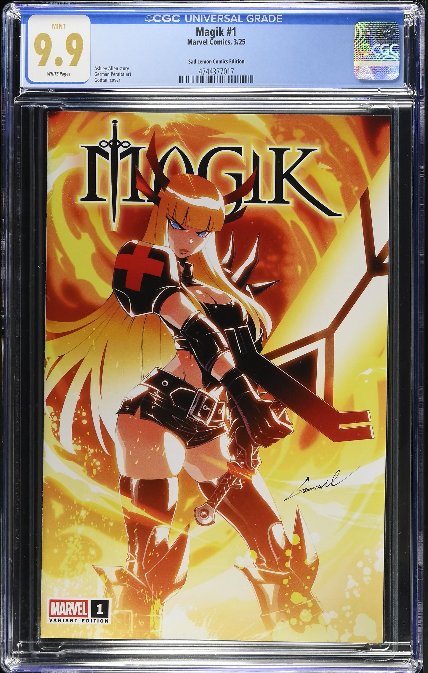 MAGIK #1 GODTAIL VARIANT LIMITED TO 1000 COPIES WITH NUMBER COA CGC 9.9