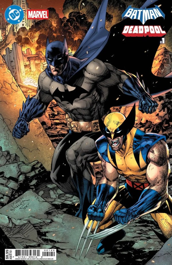 19/11/2025 DC MARVEL BATMAN DEADPOOL #1 CVR K JIM LEE BATMAN WOLVERINE CARD STOCK VARIANT
