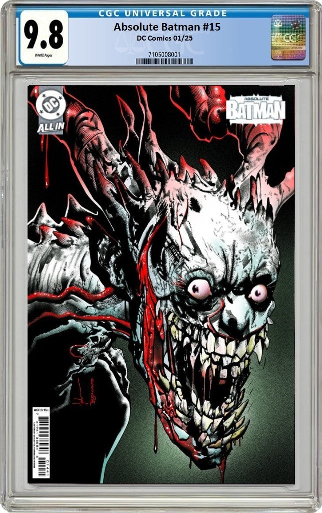 ABSOLUTE BATMAN #15 CVR D BRIAN BOLLAND CARD STOCK VARIANT CGC 9.8 PREORDER