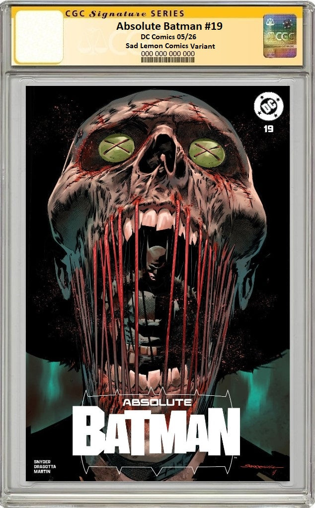 ABSOLUTE BATMAN #19 RAFA SANDOVAL TRADE DRESS VARIANT LIMITED TO 2000 COPIES CGC SS PREORDER