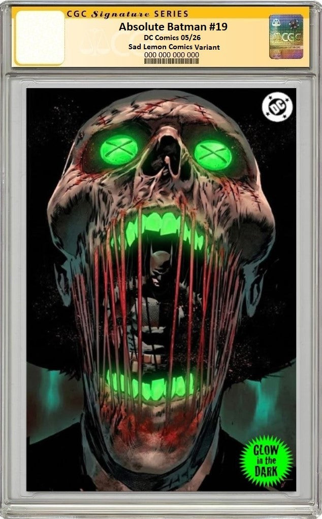 ABSOLUTE BATMAN #19 RAFA SANDOVAL GLOW IN THE DARK VIRGIN VARIANT LIMITED TO 800 COPIES CGC SS PREORDER