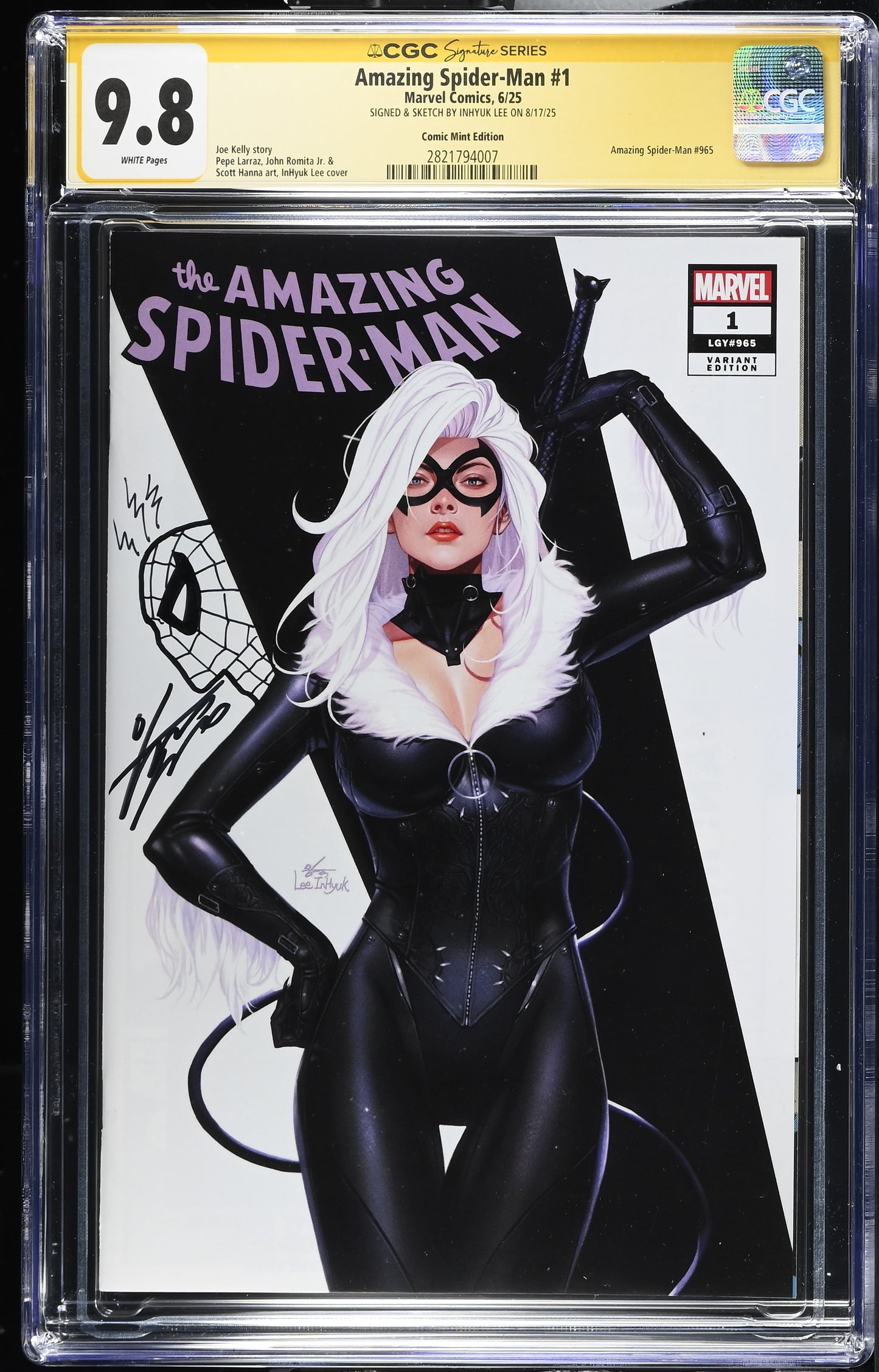 AMAZING SPIDER-MAN #1 INHYUK LEE VARIANT LIMITED TO 1000 COPIES WITH NUMBERED COA CGC REMARK 9.8