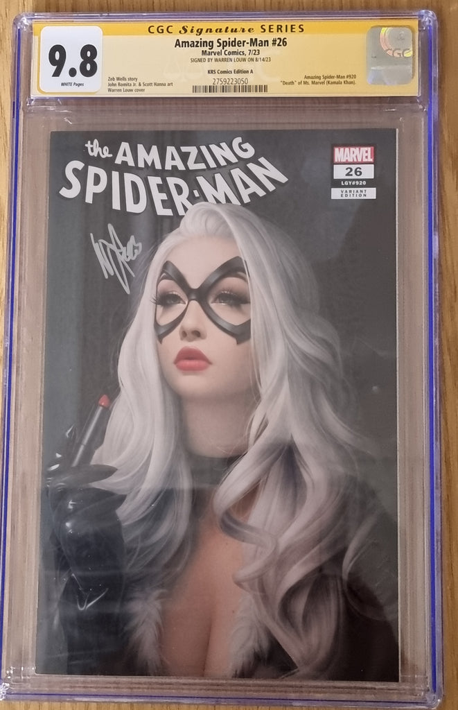 AMAZING SPIDER-MAN #26 WARREN LOUW TRADE DRESS VARIANT LIMITED TO 3000 COPIES CGC SS 9.8