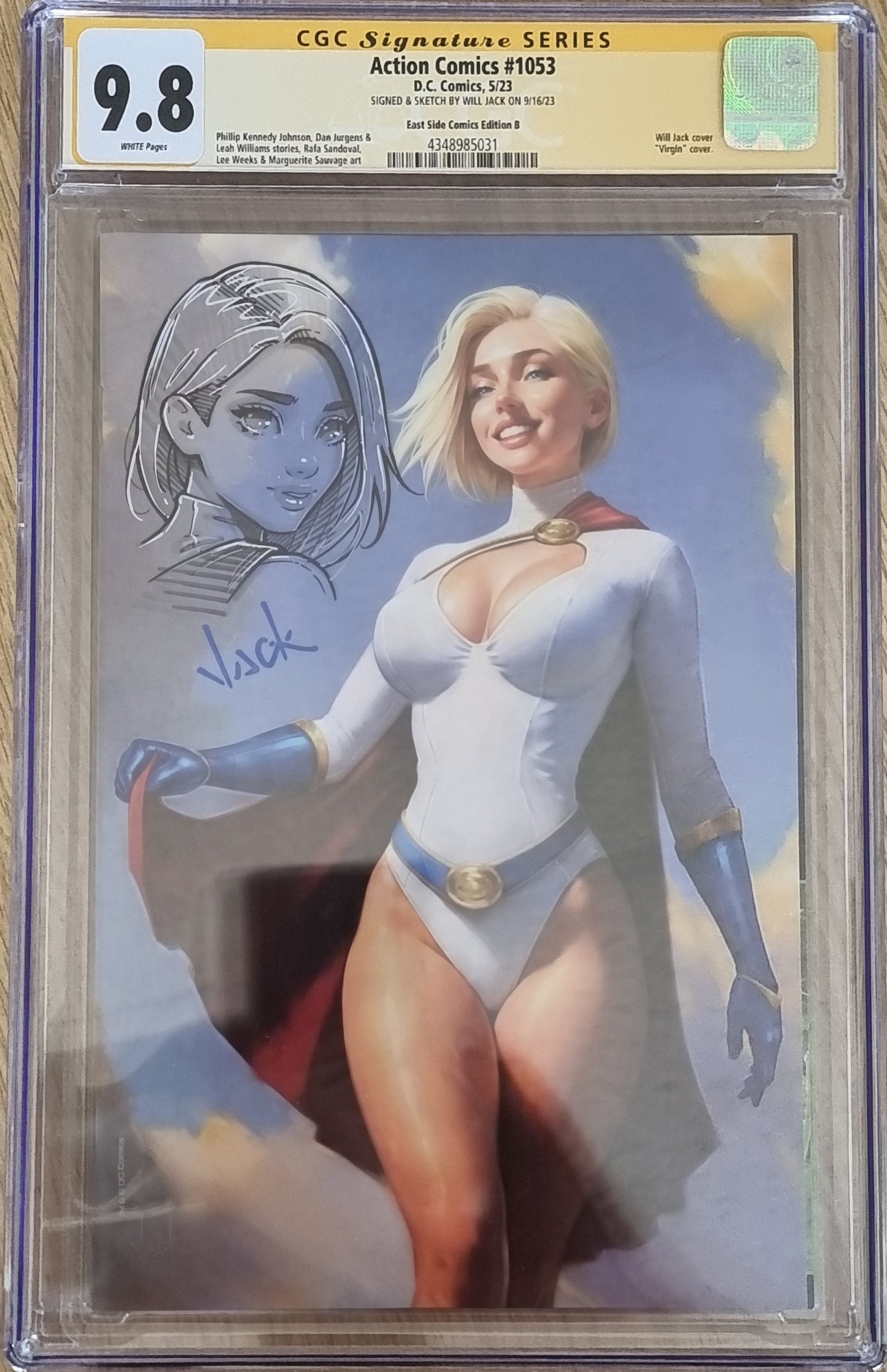 ACTION COMICS #1053 WILL JACK VIRGIN VARIANT LIMITED TO 1000 COPIES CGC REMARK 9.8