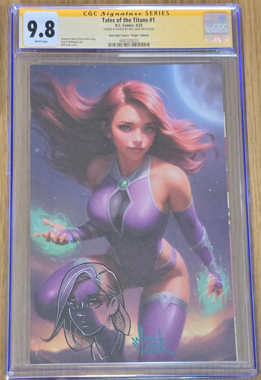 TALES OF THE TITANS #1 WILL JACK VIRGIN VARIANT LIMITED TO 1000 COPIES CGC REMARK 9.8