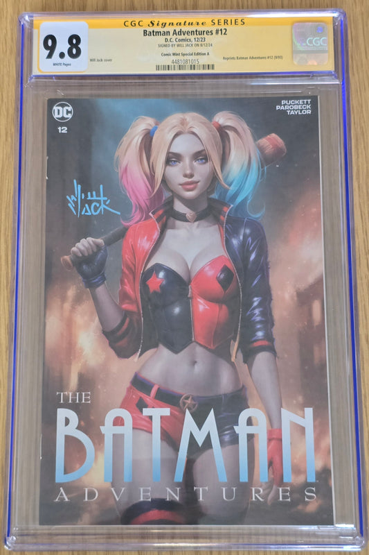 BATMAN ADVENTURES #12 WILL JACK TRADE DRESS VARIANT LIMITED TO 1000 COPIES WITH NUMBERED COA CGC SS 9.8