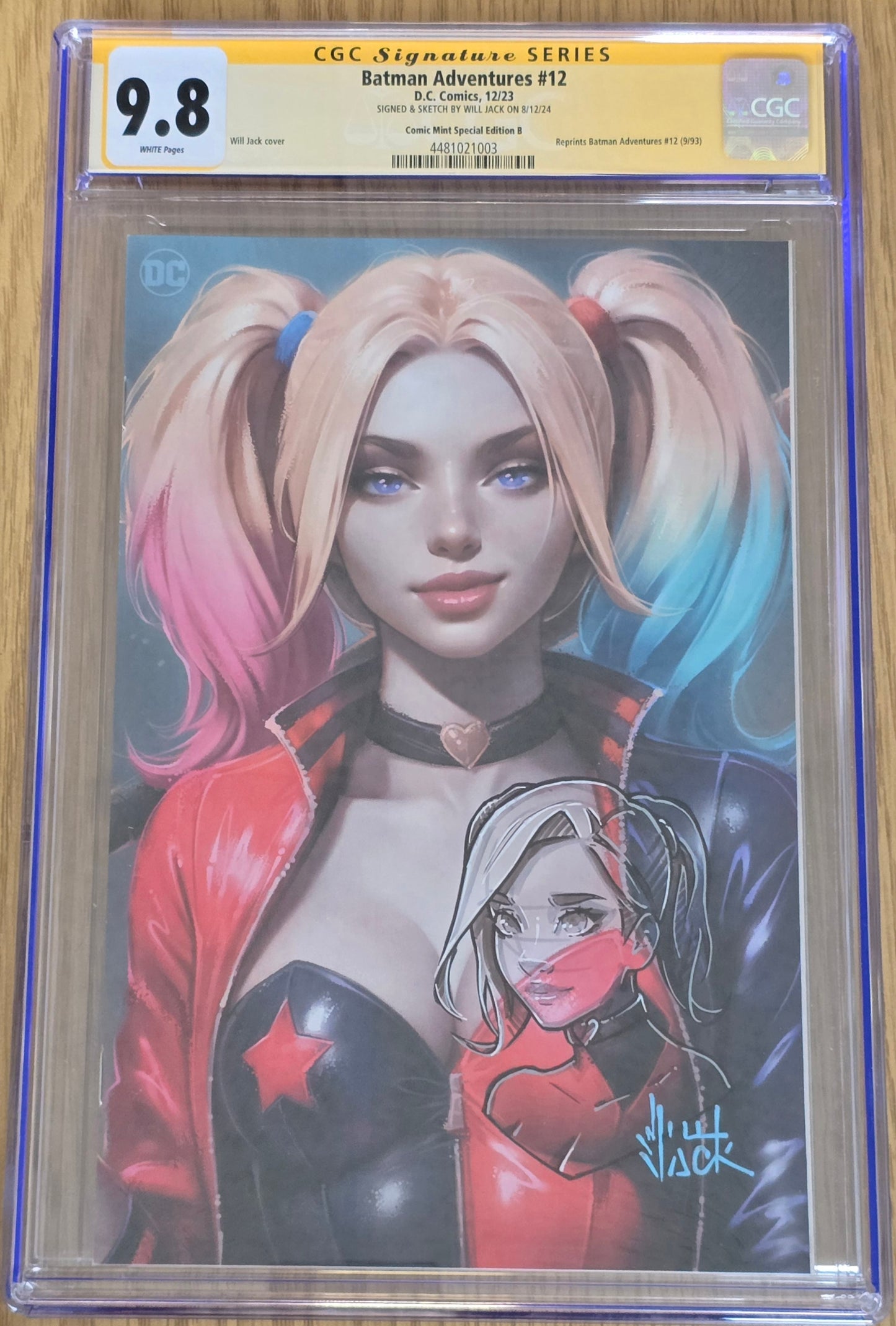 BATMAN ADVENTURES #12 WILL JACK VIRGIN VARIANT LIMITED TO 500 COPIES WITH NUMBERED COA CGC REMARK 9.8