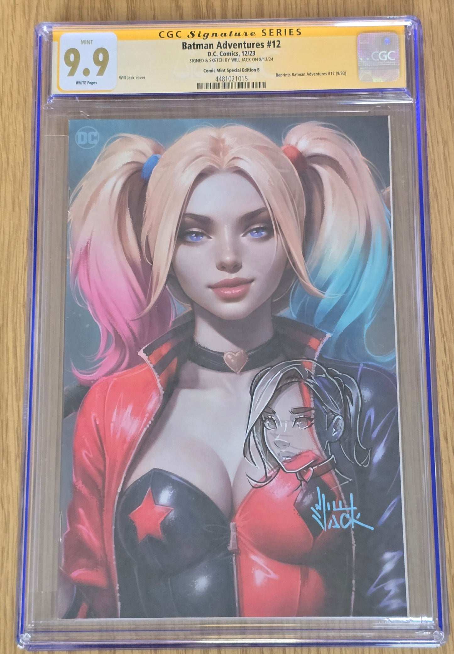 BATMAN ADVENTURES #12 WILL JACK VIRGIN VARIANT LIMITED TO 500 COPIES WITH NUMBERED COA CGC REMARK 9.9