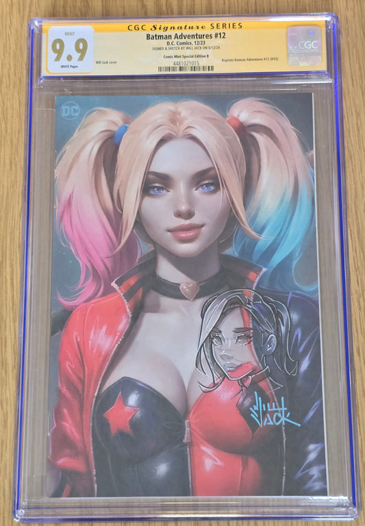 BATMAN ADVENTURES #12 WILL JACK VIRGIN VARIANT LIMITED TO 500 COPIES WITH NUMBERED COA CGC REMARK 9.9