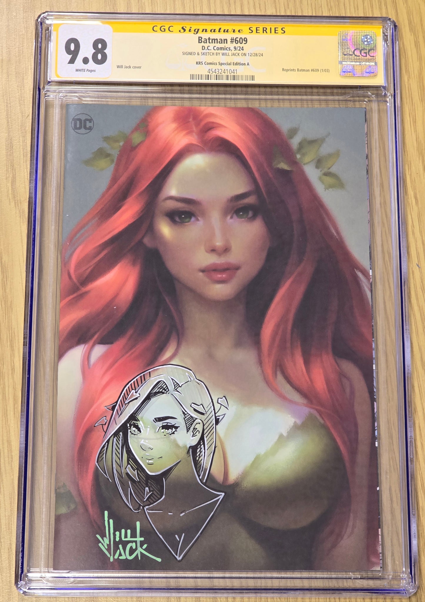 BATMAN #609 WILL JACK ZOOMED IN VIRGIN VARIANT LIMITED TO 750 COPIES CGC REMARK 9.8