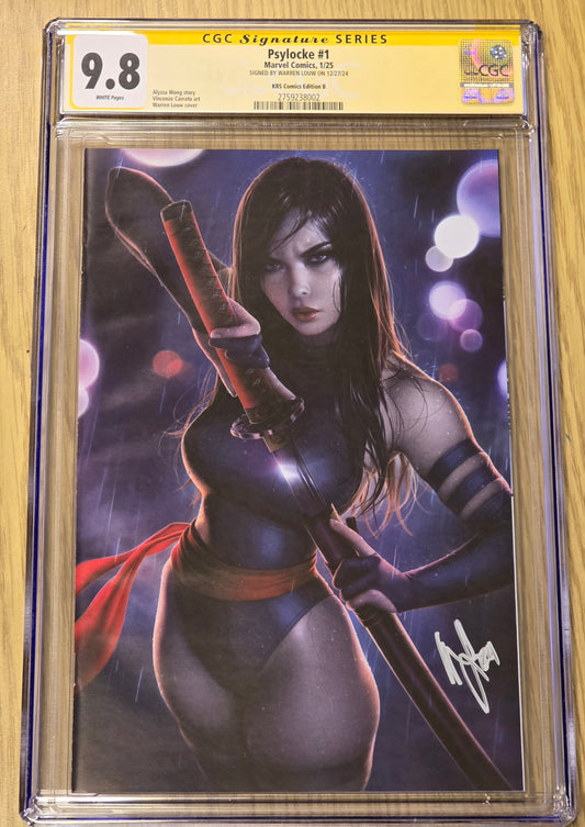 PSYLOCKE #1 WARREN LOUW VIRGIN VARIANT LIMITED TO 1000 COPIES CGC SS 9.8