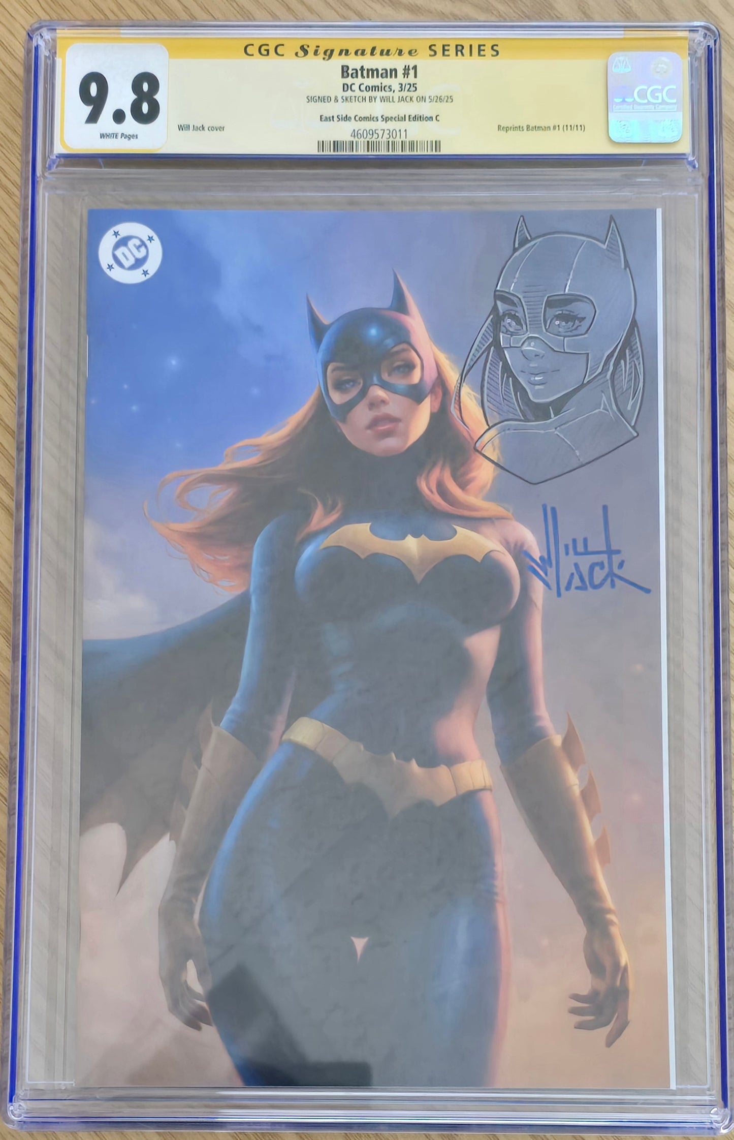 BATMAN (NEW 52) #1 WILL JACK FULL BODY VIRGIN VARIANT LIMITED TO 800 COPIES CGC REMARK 9.8