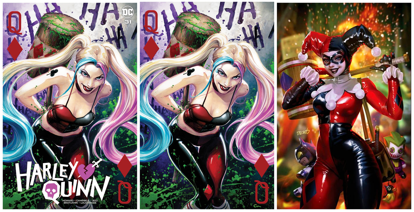 HARLEY QUINN #31 CLAYTON CRAIN TRADE DRESS/VIRGIN VARIANT SET LIMITED TO 1500 + 1:25 VARIANT