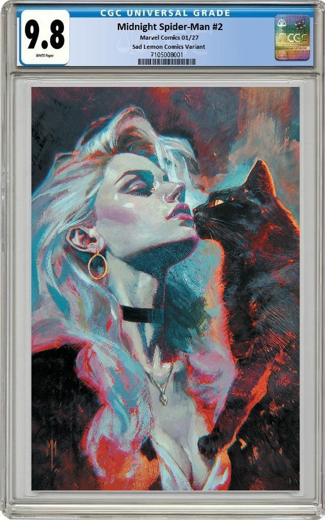 MIDNIGHT SPIDER-MAN #2 MARCO MASTRAZZO VIRGIN VARIANT LIMITED TO 800 COPIES CGC 9.8 PREORDER
