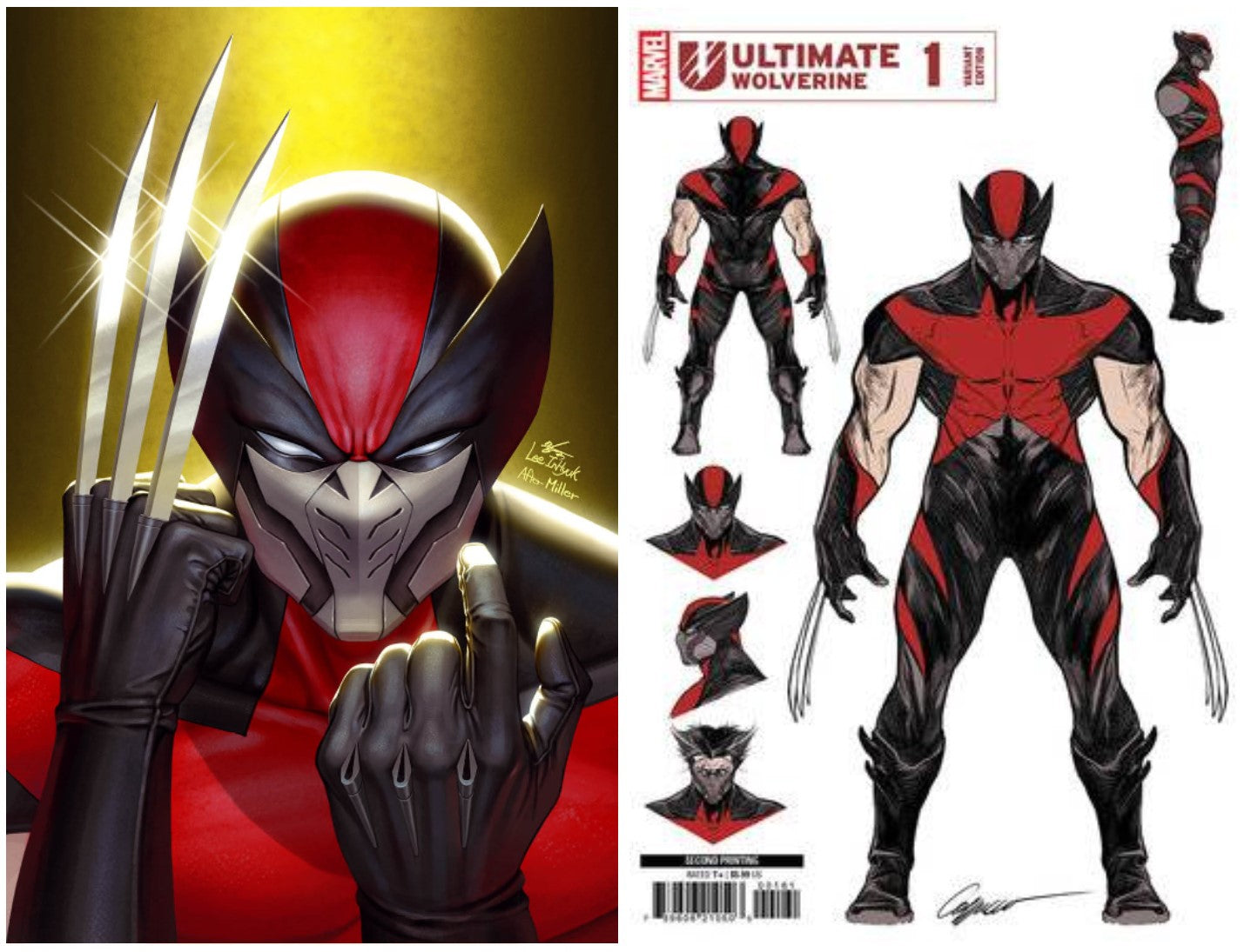 ULTIMATE WOLVERINE #1 INHYUK LEE GOLD VIRGIN VARIANT LIMITED TO 1000 COPIES WITH NUMBERED COA + 1:25 VARIANT