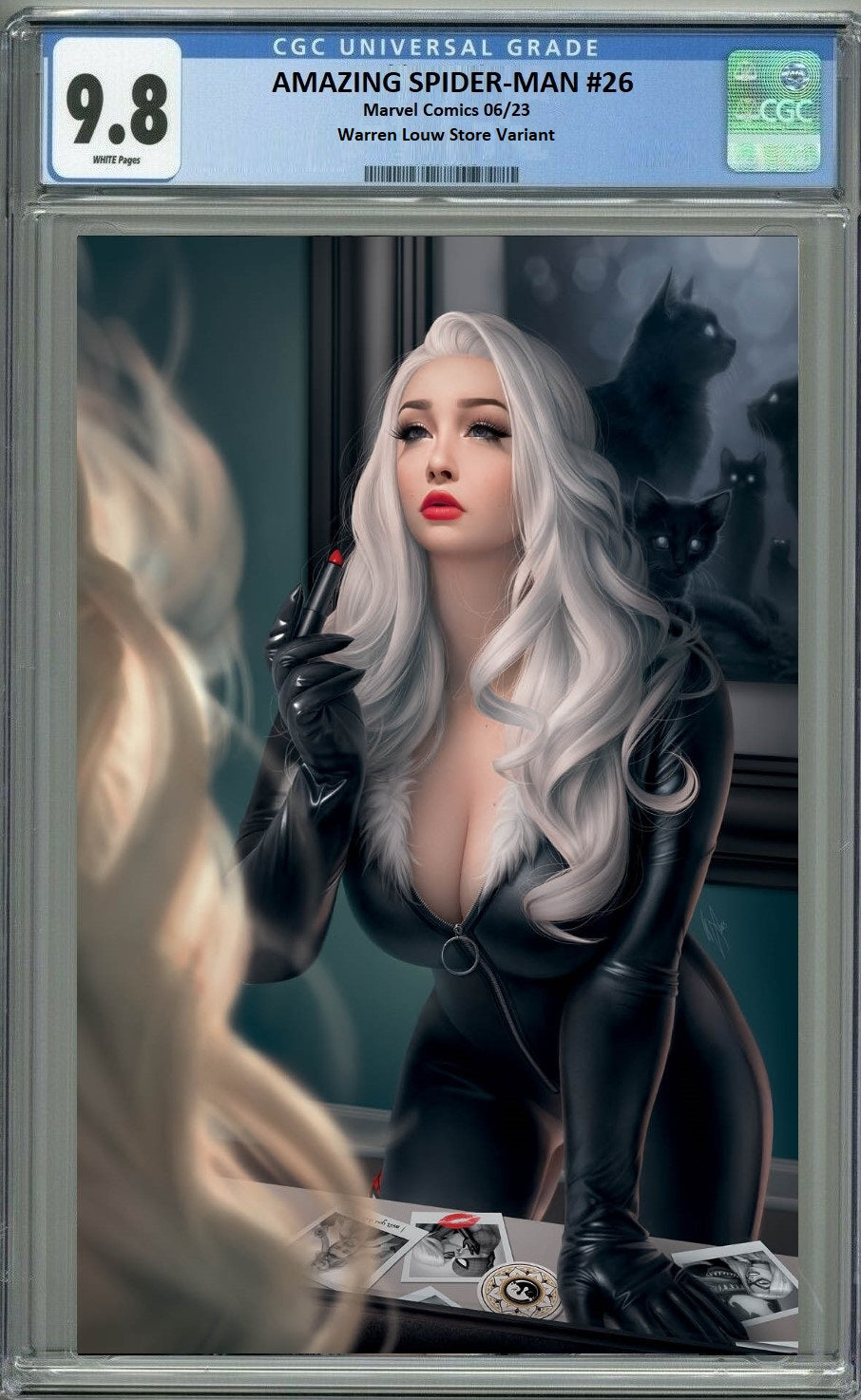 AMAZING SPIDER-MAN #26 WARREN LOUW WARREN LOUW UNMASKED VIRGIN VARIANT LIMITED TO 1000 COPIES CGC 9.8 PREORDER