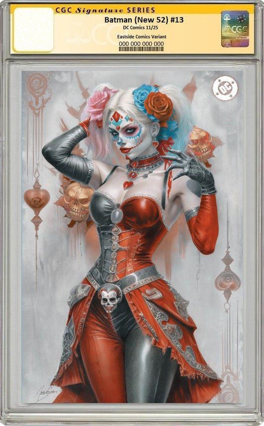 BATMAN (NEW 52) #13 NATALI SANDERS DIA LOS MUERTOS NYCC 2025 FOIL VIRGIN VARIANT LIMITED TO 500 COPIES CGC SS PREORDER