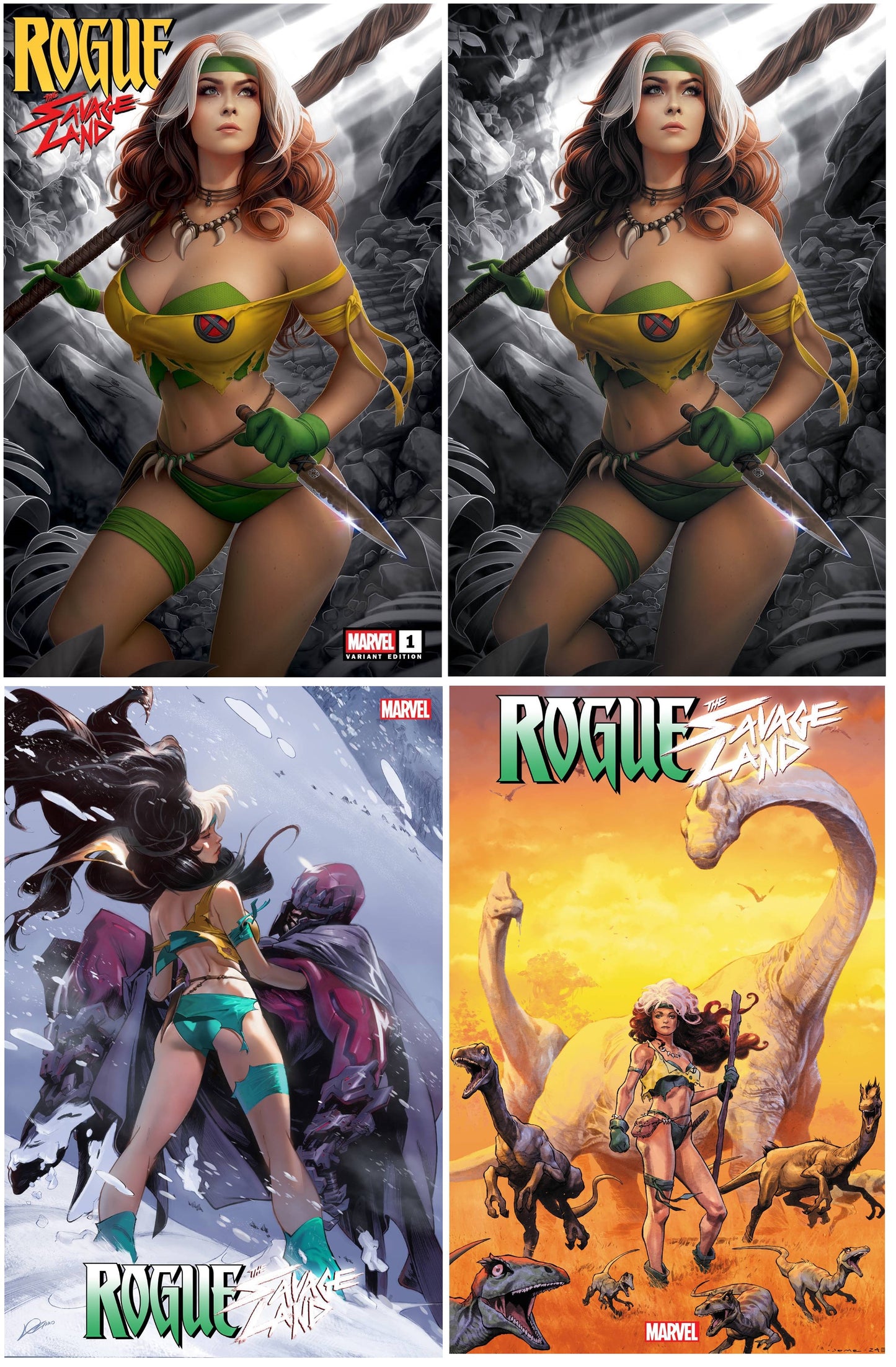 ROGUE THE SAVAGE LAND #1 WARREN LOUW TRADE/VIRGIN VARIANT SET LIMITED TO 1000 SETS + 1:25 & 1:50 VARIANT