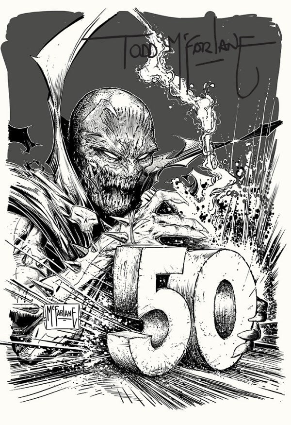 22/10/2025 KING SPAWN #50 1:250 TODD MCFARLANE INKED VIRGIN VARIANT SIGNED WITH CGC COA