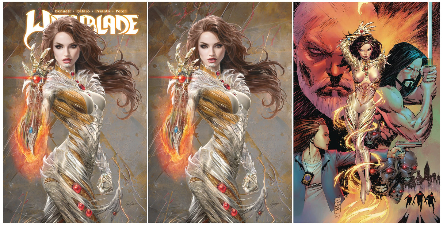 WITCHBLADE #1 NATALI SANDERS TRADE/VIRGIN VARIANT SET LIMITED TO 500 SETS + 1:25 VARIANT