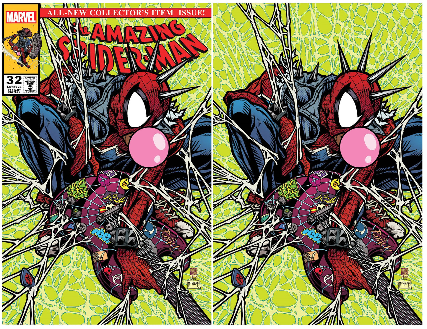 AMAZING SPIDER-MAN #32 TAKASHI OKAZAKI HOMAGE TRADE/VIRGIN VARIANT LIMITED TO 1000 SETS