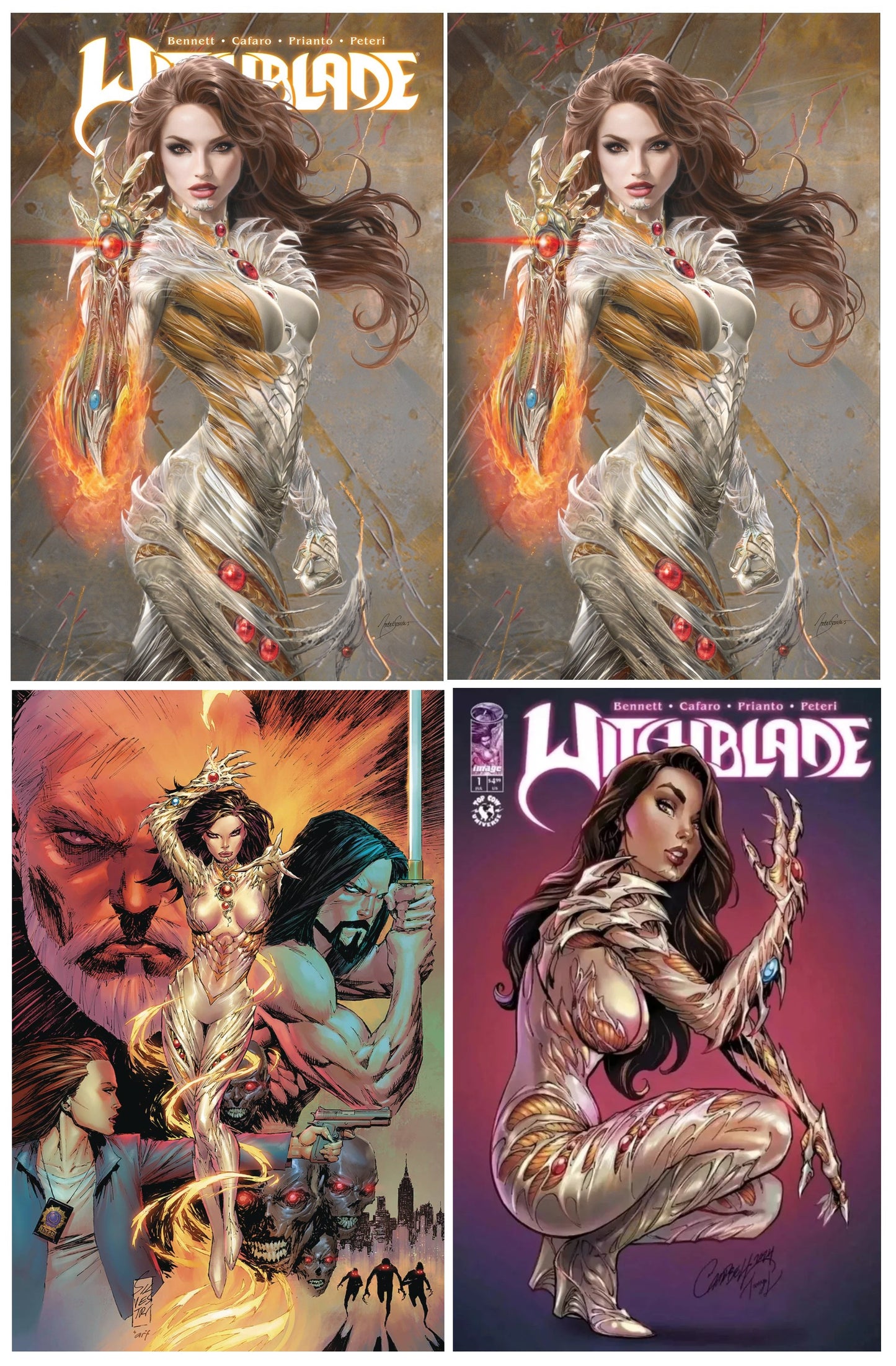 WITCHBLADE #1 NATALI SANDERS TRADE/VIRGIN VARIANT SET LIMITED TO 500 SETS + 1:25 & 1:50 VARIANT