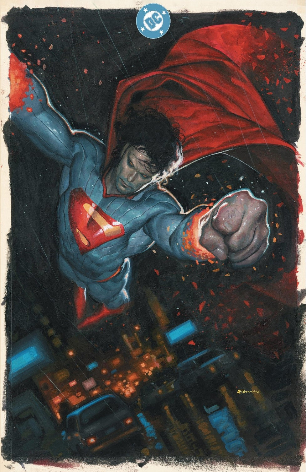 ABSOLUTE SUPERMAN #1 FABRIZIO DE TOMMASO UK EXCLUSIVE FULL BLEED VIRGIN VARIANT LIMITED TO 500 COPIES