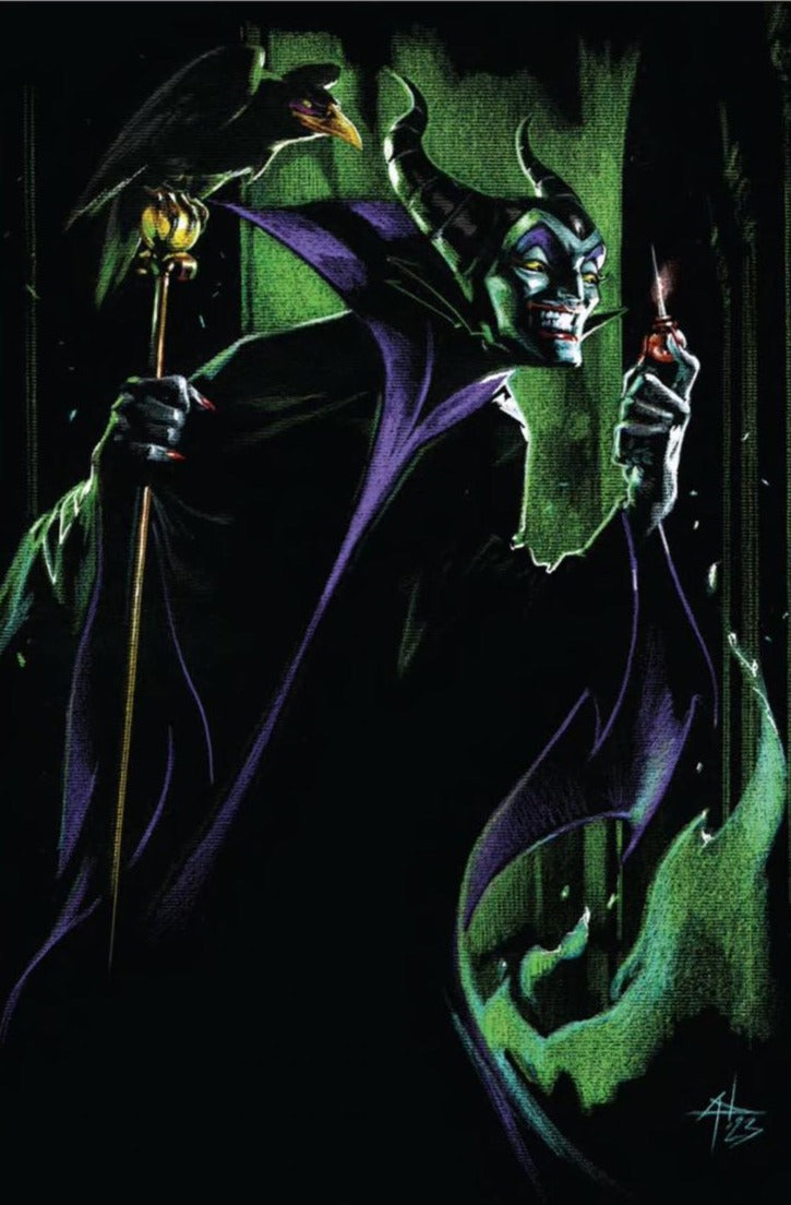 DISNEY VILLAINS MALEFICENT #1 GARBRIELE DELL'OTTO COLOUR VIRGIN VARIANT LIMITED TO 666 COPIES WITH NUMBERED COA