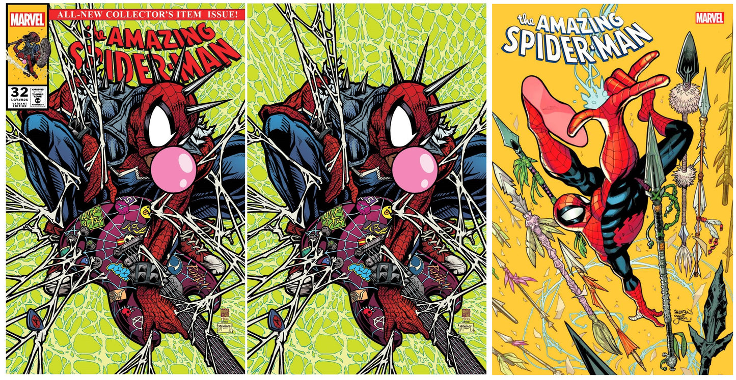 AMAZING SPIDER-MAN #32 TAKASHI OKAZAKI HOMAGE TRADE/VIRGIN VARIANT LIMITED TO 1000 SETS + 1:25 VARIANT