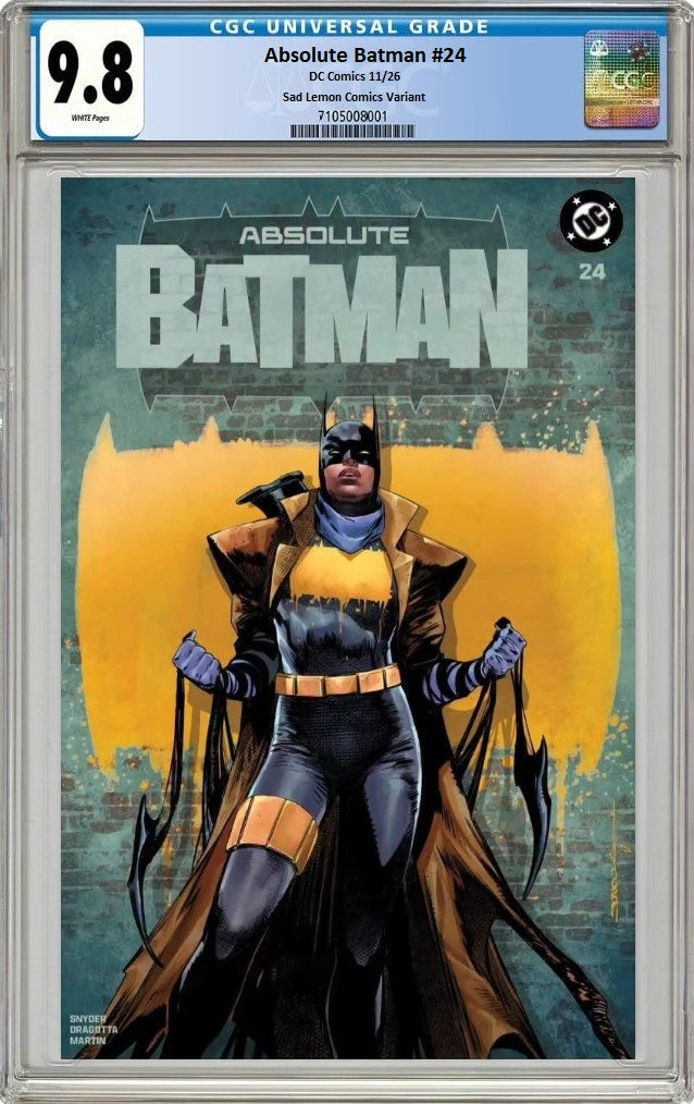 ABSOLUTE BATMAN #24 RAFA SANDOVAL TRADE DRESS VARIANT LIMITED TO 800 COPIES CGC 9.8 PREORDER