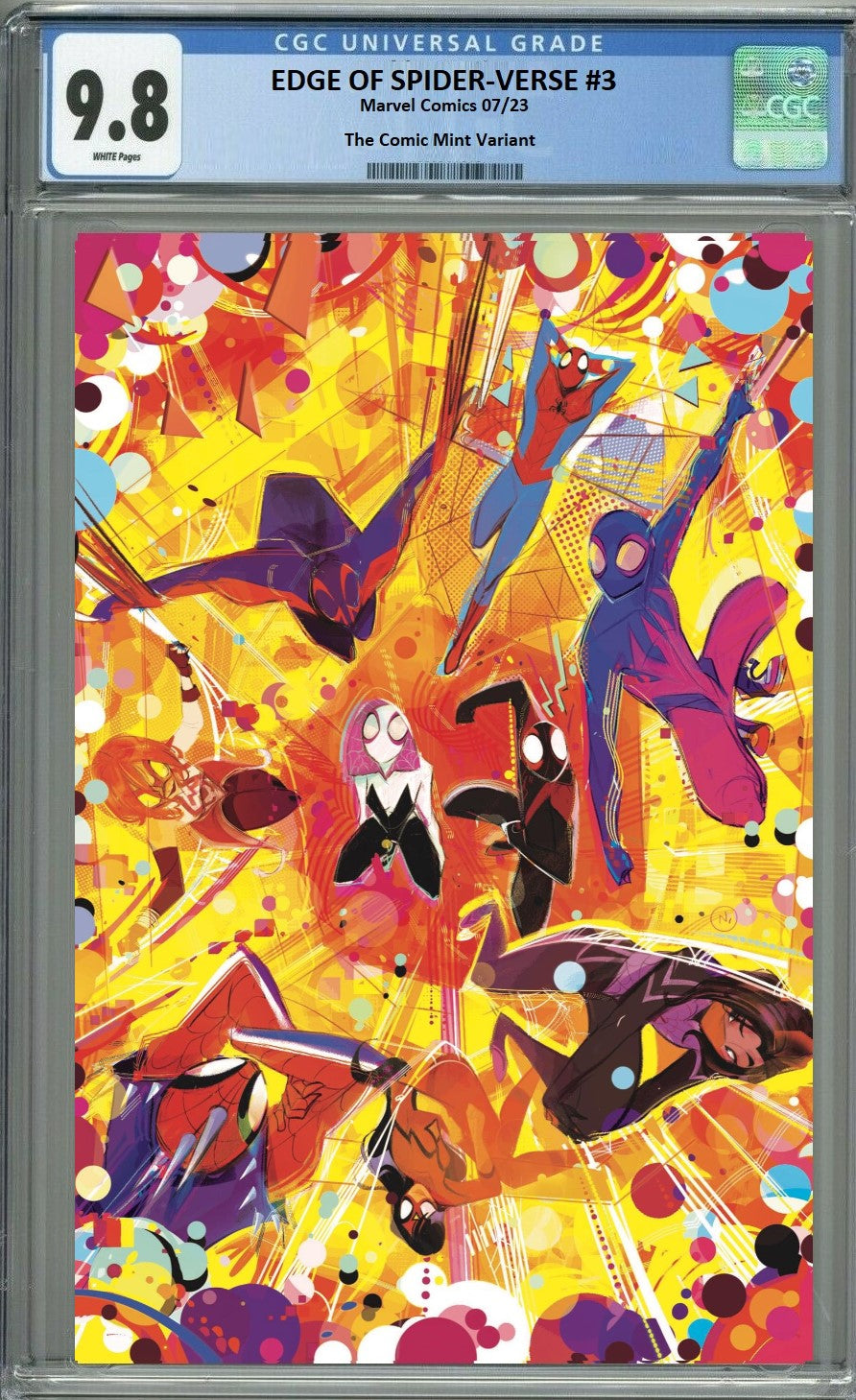 EDGE OF SPIDER-VERSE #3 NICOLETTA BALDARI VIRGIN VARIANT LIMITED TO 1500 COPIES CGC 9.8 PREORDER