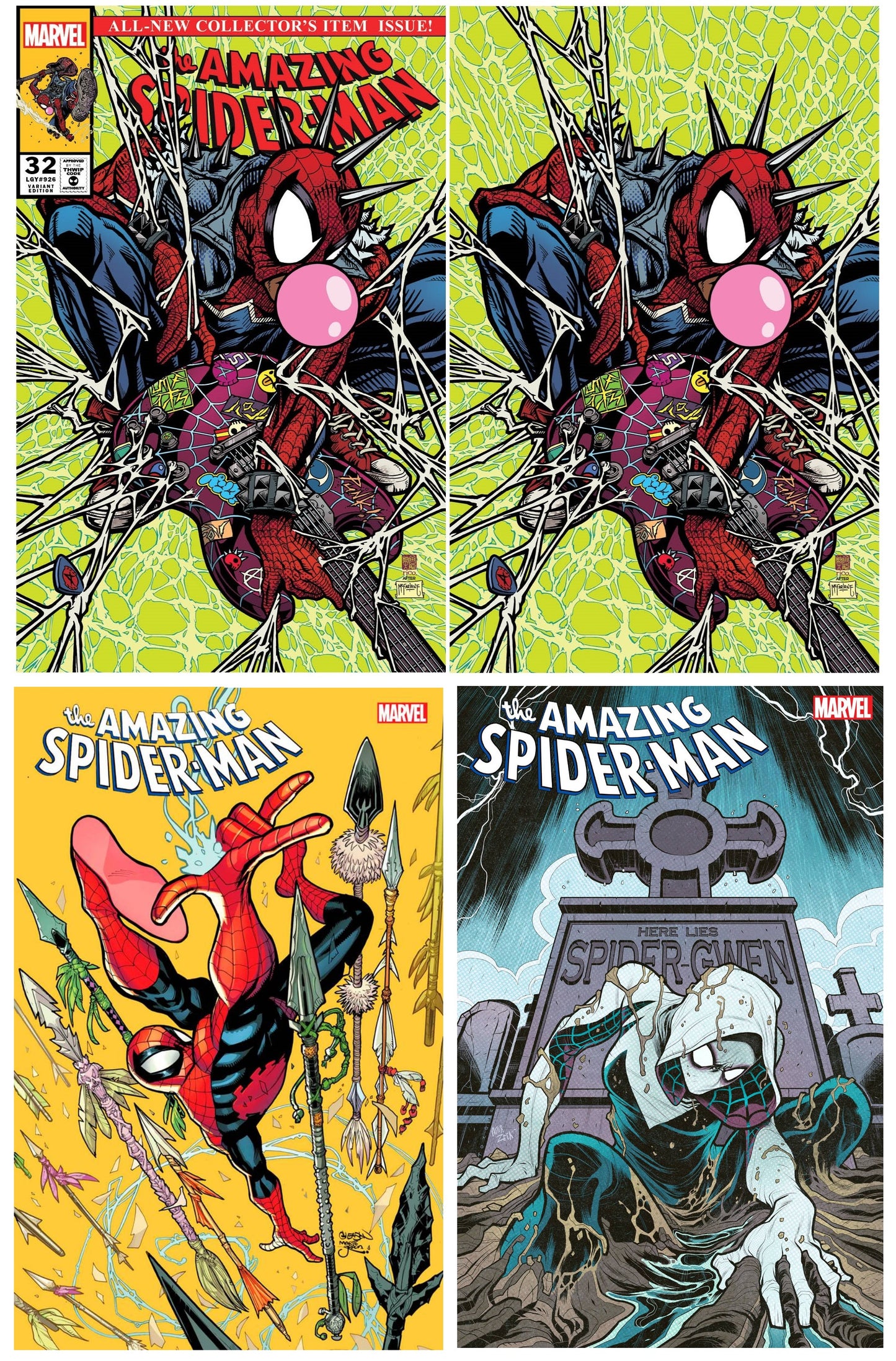 AMAZING SPIDER-MAN #32 TAKASHI OKAZAKI HOMAGE TRADE/VIRGIN VARIANT LIMITED TO 1000 SETS + 1:25 & 1:50 VARIANT