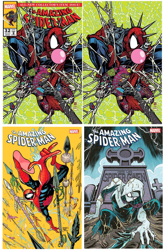 AMAZING SPIDER-MAN #32 TAKASHI OKAZAKI HOMAGE TRADE/VIRGIN VARIANT LIMITED TO 1000 SETS + 1:25 & 1:50 VARIANT