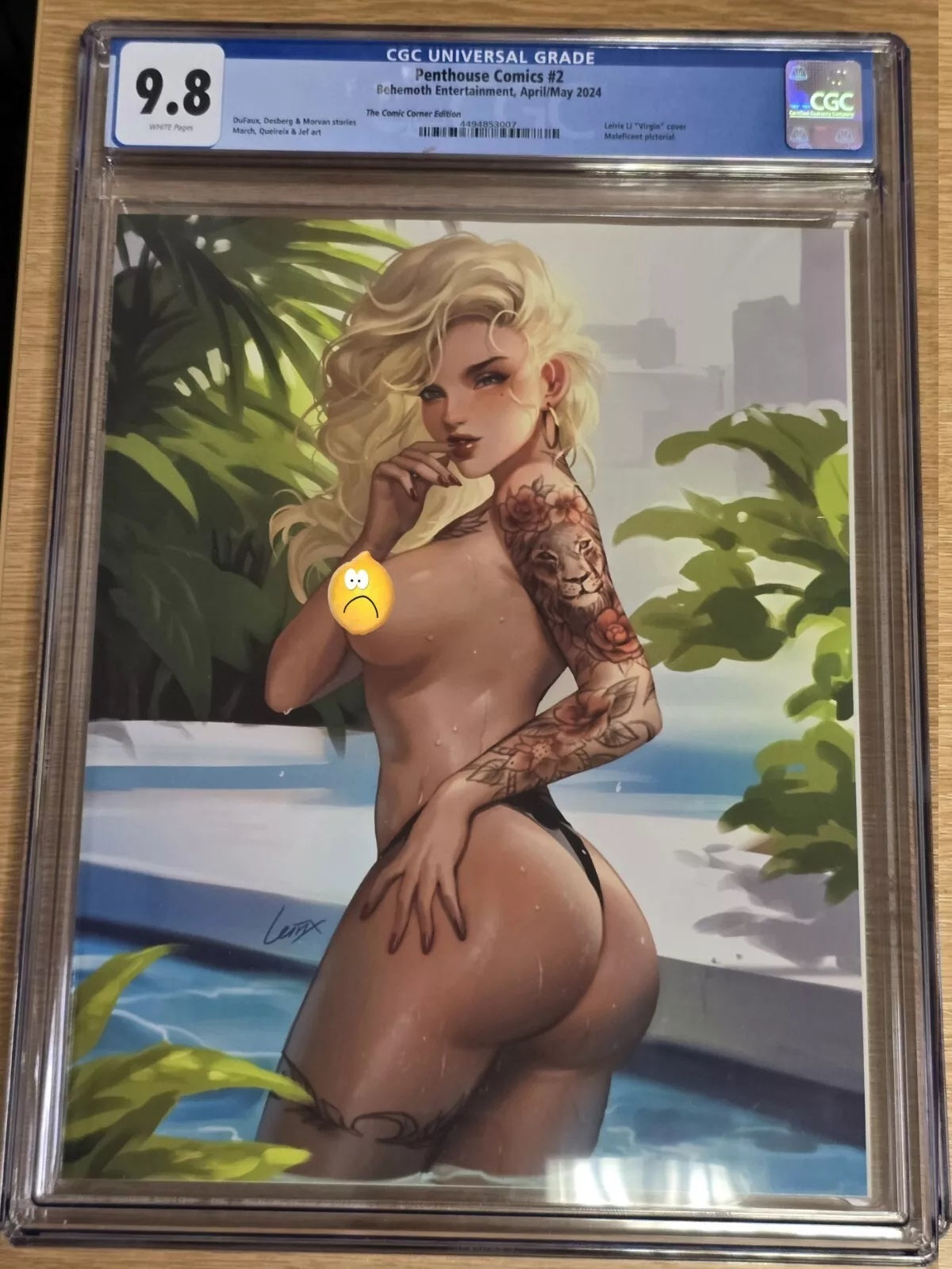 PENTHOUSE COMICS #2 LEIRIX NSFW VIRGIN VARIANT LIMITED TO 300 COPIES WITH NUMBERED COA CGC 9.8