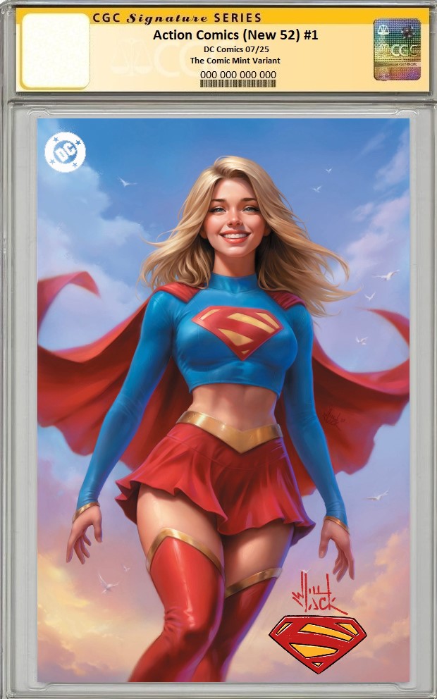 ACTION COMICS (NEW 52) #1 WILL JACK FULL BODY VIRGIN VARIANT LIMITED TO 800 COPIES CGC LOGO REMARK PREORDER