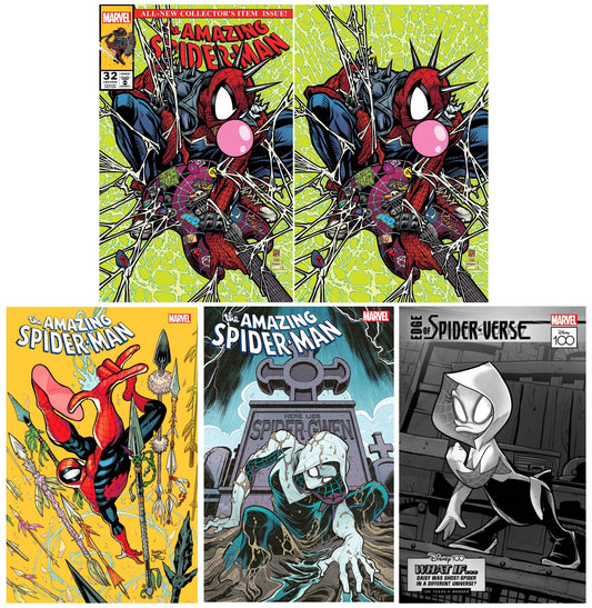AMAZING SPIDER-MAN #32 TAKASHI OKAZAKI HOMAGE TRADE/VIRGIN VARIANT LIMITED TO 1000 SETS + 1:25, 1:50 & 1:100 VARIANT