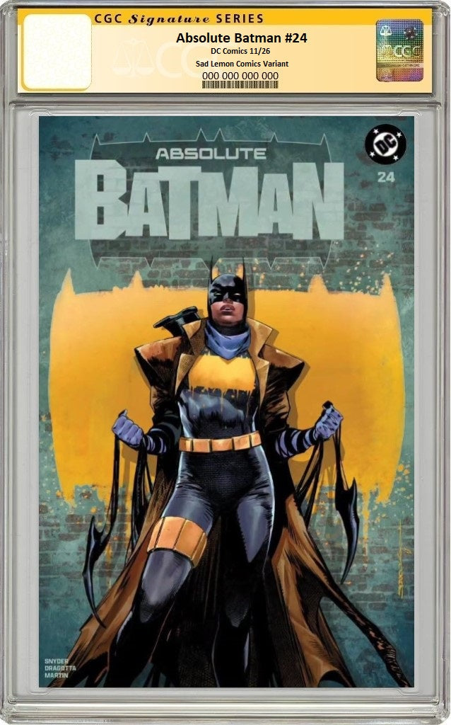 ABSOLUTE BATMAN #24 RAFA SANDOVAL TRADE DRESS VARIANT LIMITED TO 800 COPIES CGC SS PREORDER