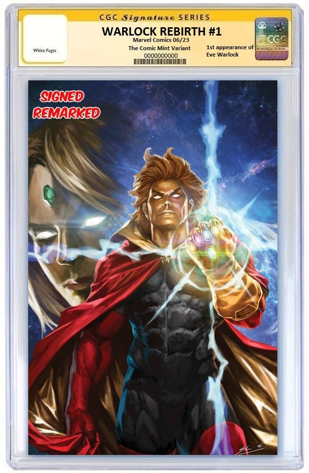 WARLOCK REBIRTH #1 SKAN SRISUWAN VIRGIN HOMAGE VARIANT LIMITED TO 600 COPIES WITH NUMBERED COA CGC REMARK 9.6