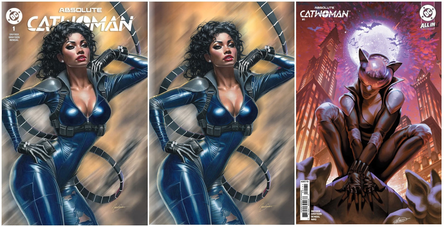 ABSOLUTE CATWOMAN #1 NATALI SANDERS TRADE/VIRGIN VARIANT SET LIMITED TO 800 SETS + 1:25 VARIANT