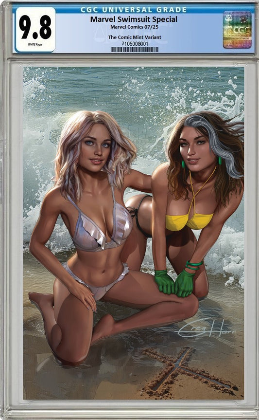 MARVEL SWIMSUIT SPECIAL FRIENDS FOES & RIVALS #1 GREG HORN WOMEN OF X VIRGIN VARIANT LIMITED TO 1000 COPIES CGC 9.8 PREORDER