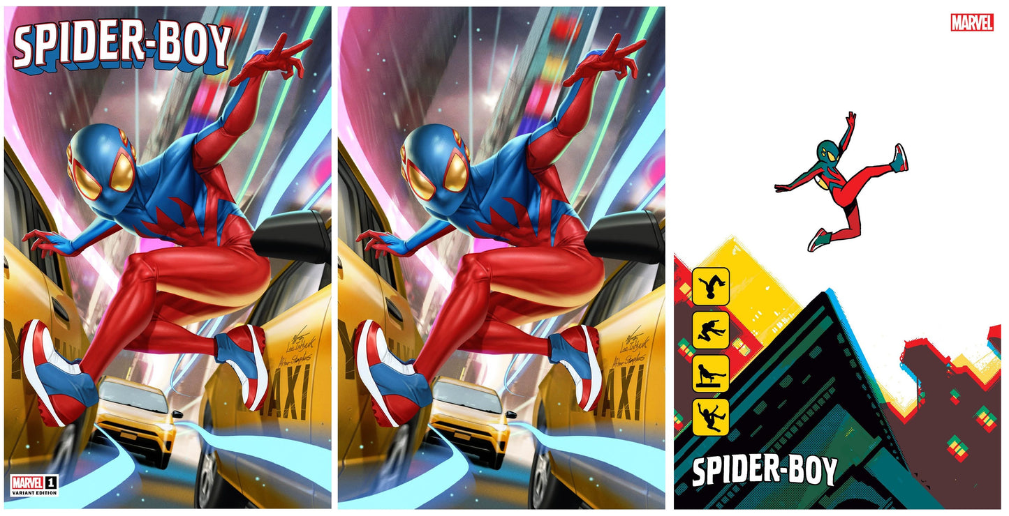 SPIDER-BOY #1 INHYUK LEE TRADE/VIRGIN VARIANT SET LIMITED TO 600 SETS WITH NUMBERED COA + 1:50 VARIANT