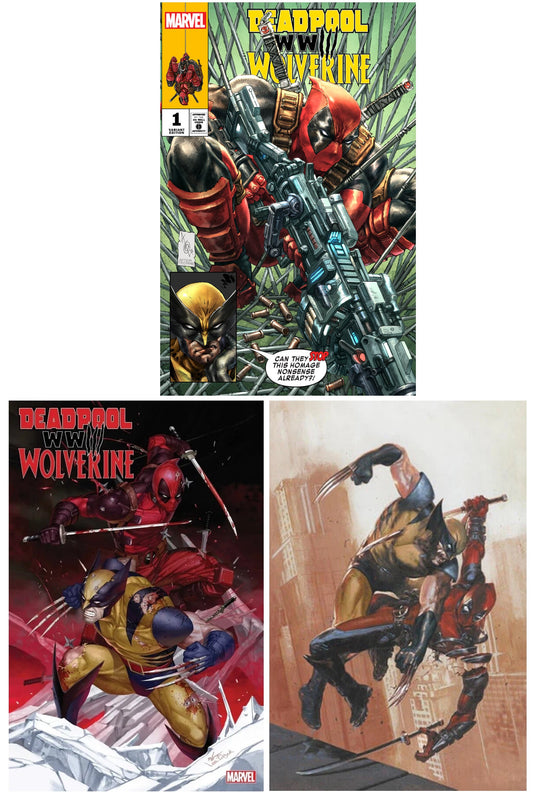 DEADPOOL WOLVERINE WWIII #1 ALAN QUAH ANTI-HOMAGE VARIANT LIMITED TO 600 COPIES WITH NUMBERED COA + 1:25 & 1:100 VARIANT