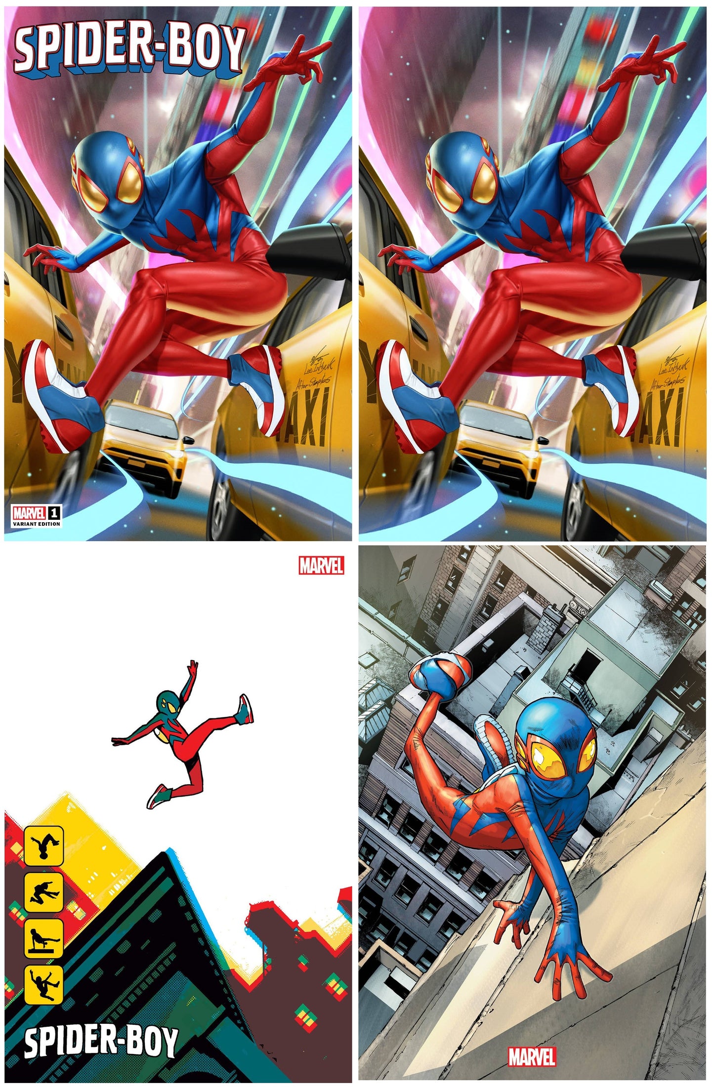 SPIDER-BOY #1 INHYUK LEE TRADE/VIRGIN VARIANT SET LIMITED TO 600 SETS WITH NUMBERED COA + 1:50 & 1:100 VARIANTS