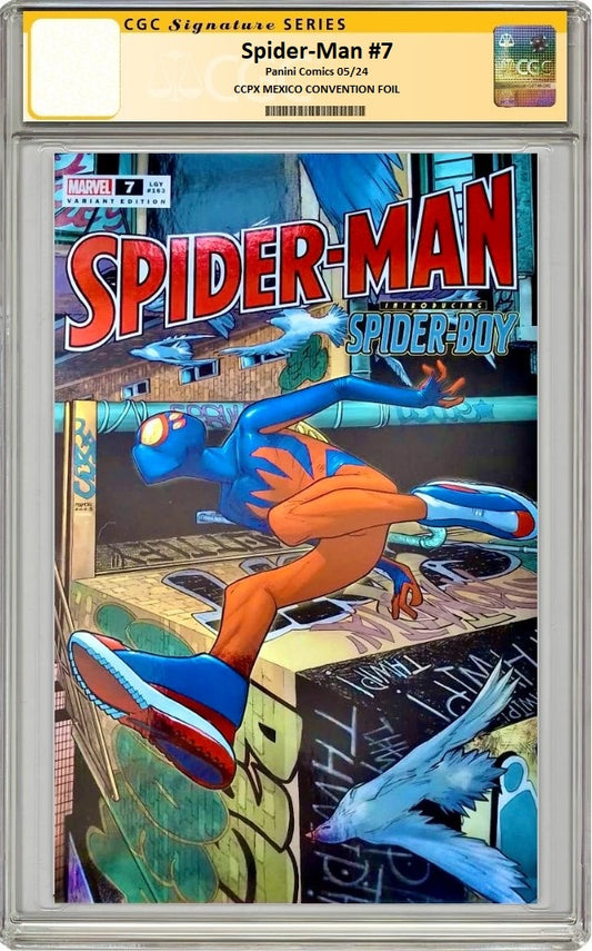 SPIDER-MAN #7 HUMBERTO RAMOS CCPX MX 2024 CONVENTION FOIL EXCLUSIVE VARIANT LIMITED TO 1000 COPIES CGC SS PREORDER