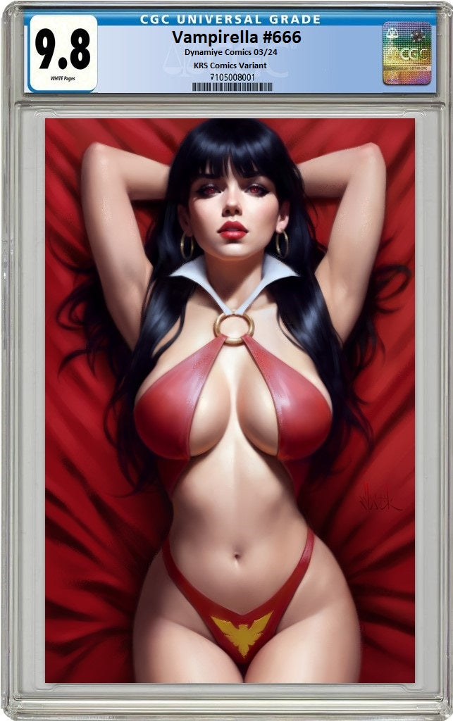 VAMPIRELLA #666 WILL JACK RED VIRGIN VARIANT LIMITED TO 700 COPIES CGC 9.8