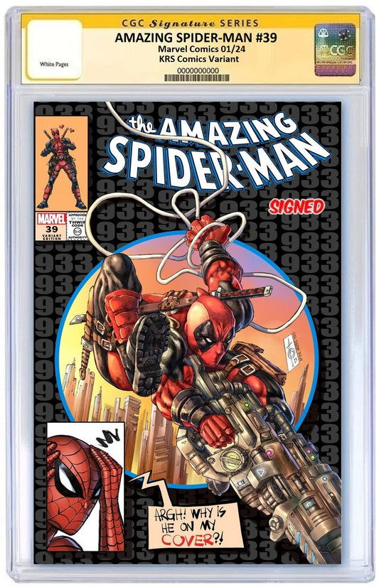 AMAZING SPIDER-MAN #39 ALAN QUAH SILVER TRADE DRESS ANTI-HOMAGE VARIANT LIMITED TO 600 COPIES WITH NUMBERED COA CGC SS PREORDER